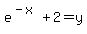 e%5E%28-x%29+%2B+2+=+y