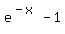 e%5E%28-x%29+-+1
