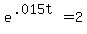 e%5E%28.015t%29=2