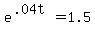 e%5E%28.04t%29+=+1.5