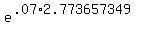 e%5E%28.07%2A2.773657349%29