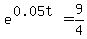e%5E%280.05t%29=9%2F4