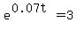 e%5E%280.07t%29=3