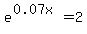 e%5E%280.07x%29=2