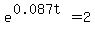 e%5E%280.087t%29+=+2