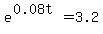 e%5E%280.08t%29=3.2