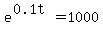 e%5E%280.1t%29+=+1000