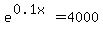 e%5E%280.1x%29+=+4000