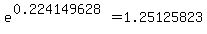 e%5E%280.224149628%29+=+1.25125823