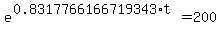 e%5E%280.8317766166719343%2At%29=200