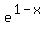 e%5E%281-x%29