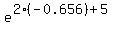 e%5E%282%28-0.656%29%2B5%29