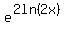 e%5E%282ln%282x%29%29