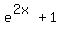 e%5E%282x%29+%2B+1