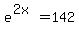 e%5E%282x%29+=+142