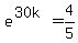 e%5E%2830k%29=4%2F5