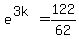 e%5E%283k%29=122%2F62