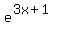 e%5E%283x%2B1%29