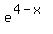 e%5E%284-x%29