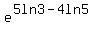 e%5E%285+ln+3+-+4+ln+5%29