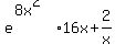 e%5E%288x%5E2%29%2A16x+%2B+2%2Fx