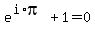 e%5E%28i%2Api%29+%2B+1+=+0