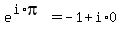 e%5E%28i%2Api%29+=++-1+%2B+i%2A0
