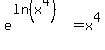 e%5E%28ln%28x%5E4%29%29=x%5E4