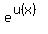 e%5E%28u%28x%29%29
