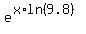 e%5E%28x%2Aln%289.8%29%29