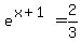 e%5E%28x%2B1%29+=2%2F3