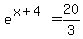 e%5E%28x%2B4%29=20%2F3