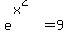 e%5E%28x%5E2%29=9