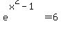 e%5E%28x%5E2-1%29+=+6