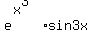 e%5E%28x%5E3%29sin3x
