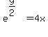 e%5E%28y%2F2%29+=+4x+