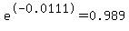 e%5E-0.0111+=+0.989
