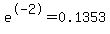 e%5E-2+=+0.1353