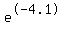 e%5E-4.1