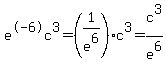 e%5E-6c%5E3=%281%2Fe%5E6%29c%5E3=c%5E3%2Fe%5E6