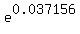 e%5E0.037156