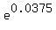 e%5E0.0375