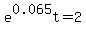 e%5E0.065t+=+2