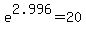 e%5E2.996+=+20