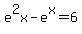 e%5E2x+-+e%5Ex+=6+