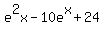 e%5E2x-10e%5Ex%2B24