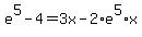 e%5E5+-+4+=+3x+-+2%2Ae%5E5%2Ax