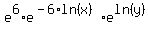 e%5E6%2Ae%5E%28-6%2Aln%28x%29%29%2Ae%5Eln%28y%29%29