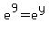 e%5E9=e%5Ey