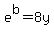 e%5Eb+=+8y